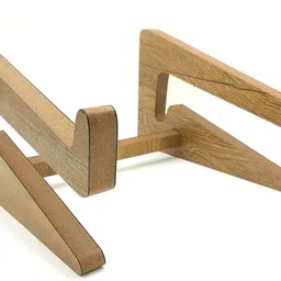 VAH U Detachable Laptop Vertical Holder Wooden Laptop Stand for All type Of Laptop JRLP009_A Wooden Desk Stand Rotatable Laptop Stand with Adjustable Height Compatible with Universal Laptops image 3