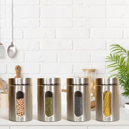 cqz Glass, Steel Grocery Container - 600 ml-picture-21