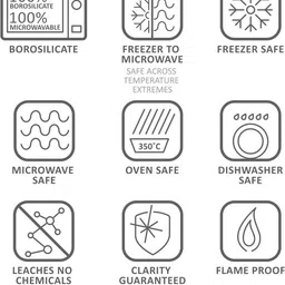 borosil (Pack of 6) Vision Medium - 295ml Glass Set Water/Juice Glass image 3