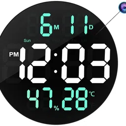 FEERO 3D Big Display spy Wall Clock | Inbuilt Memory 32GB Digital led Table Desk Clock Security Camera-picture-12