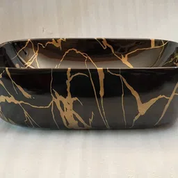 cancri Designer Table Top Vessel Sink Counter Top Wash Basin For Bathroom WB-Designer Black-Golden Over Counter Basin-picture-24
