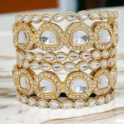 chrishan Alloy Gold-plated Bangle Set-picture-48