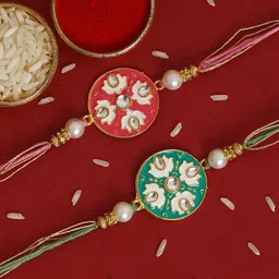anil rakhi Designer D1208 Assorted Rakhi Set image 2