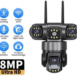 Okxmz 8MP WiFi Outdoor Camera with PTZ Rotation, Dual Light & Mobile Control Security Camera-picture-48