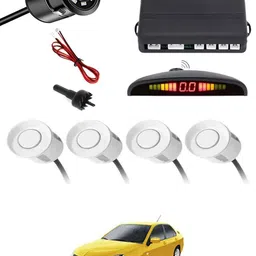 zplus Car Parking Sensors - Set of 4 with Reverse Parking Camera (White)-52 Safety of Passengers/Car One Alarm Kit-2367 Parking Sensor-picture-19