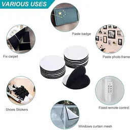 geniestore Velcro Adhesive Mounting Pads - 2 Inch Round Sticky Back Hook and Loop Tape Stick-on Velcro image 3
