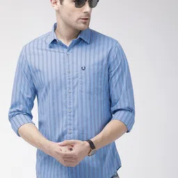 the indian garage co. Men Slim Fit Striped Spread Collar Casual Shirt-picture-10
