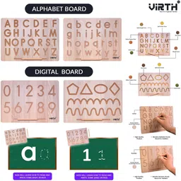 virth Learning & Educational Puzzle Board Toy (Combo Of 2 Board Alphabet And Number)-picture-25