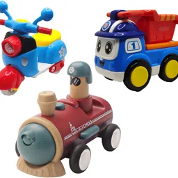 vaniha Unbreakable Four-Wheel Drive Friction Powered Diecast Toy Set-F110-picture-10