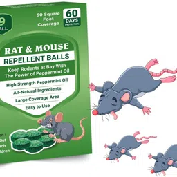 mistora Peppermint Infused Rat Repellent Balls – 100% Herbal Solution image 1