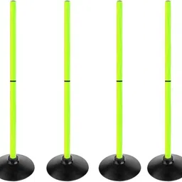 ananya sports Rubber Base Pole 6 Rubber Base 6 Slalom Poles Two Piece Agility Pole image 4