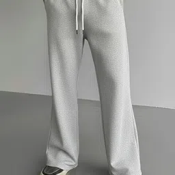 dockstreet Men Solid Grey Track Pants image 4