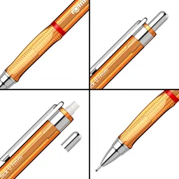 rotring Visuclick Mechanical Pencil 0.7 mm Orange with 24 HB Leads Pencil image 3