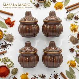 ishani kitchen Ceramic Pickle Jar - 250 ml image 4