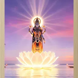 tasvirra Lord Vishnu Photo Frame – Divine Wall Art for Home and Temple Decor Digital Reprint 12 inch x 9 inch Painting image 1