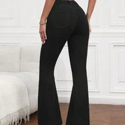 silver threads Women Boot-Leg High Rise Black Jeans image 2