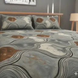 morado Woolen Double Flat 120 TC Printed Bedsheet image 2