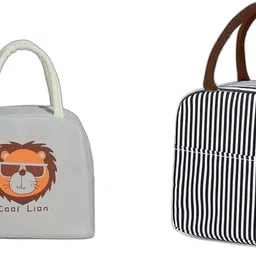 krishna world enterprise Lion Lunch Bag and Vertical Strip Lunch bag Waterproof Lunch Bag-picture-48