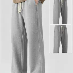 dockstreet Men Striped Grey Track Pants image 4