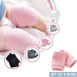 decobell Kids Non Slip Crawling Elbow Infants Toddlers Baby Accessories Smile Knee Pads Protector Safety Kneepad Leg Warmer Girls Boys Multicolor Baby Knee Pads image 4