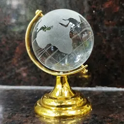 shubhanjali Glass World Map Crystal Globe for Home Decor Items Study Table Office Gifts 45MM Decorative Showpiece - 6 cm-picture-28