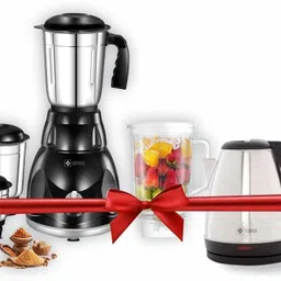 750 W Black Mixer Grinder With 1500 W Kettle Combo Offer | 4 Jars | Black 750 W Juicer Mixer Grinder-image-2