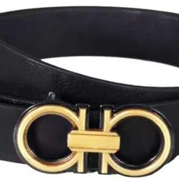 luxury leather Boys Evening, Casual, Party, Formal Black Synthetic Belt image 2