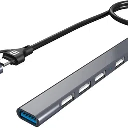 Portronics MPORT 7 WITH 6 USB 2.0 & 1 USB 3.0 WITH DURABLE TYPE C AND USB A DOUBLE HEADS POR 1792 USB Hub-image-21