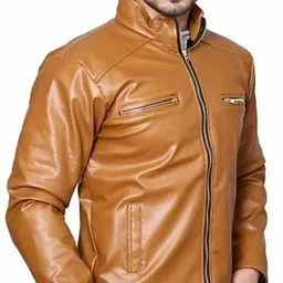 n f traders Men Solid Leather Jacket image 4