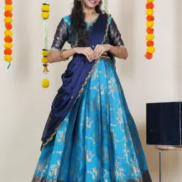 sonu creation Self Design Semi Stitched Lehenga Choli-picture-25