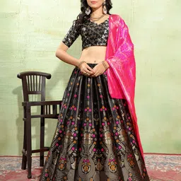 lady shopi Self Design Semi Stitched Lehenga Choli-picture-26