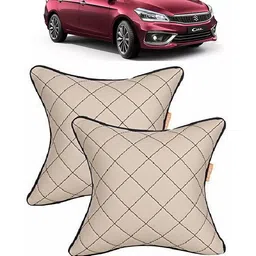 autofit Beige, Black Leather Car Pillow Cushion for Maruti Suzuki-picture-22