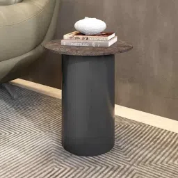 durian Monarch Marble Top End Table In Grey Finish image 1