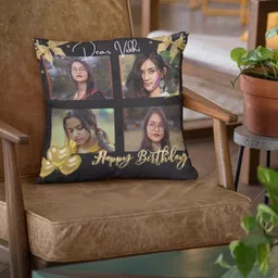 thunder buddy Microfibre Cushion Pack of 1 Toons & Characters Personalized Happy Birthday Photo Collage Cushion For Birthday Gift image 2
