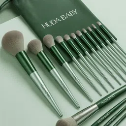 huda baby Beauty Premium Synthetic Bristle Professional Face&Eye Makeup Brushes Set image 2