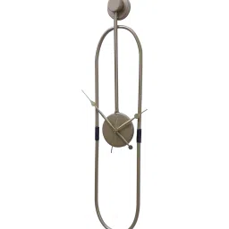 amaya decors Gold Pipe Oval Clock image 3