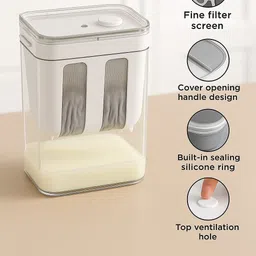 freek Yogurt Maker & Hung Curd Maker | Fine Mesh Strainer with Lid – 1100ml Yogurt Maker image 2