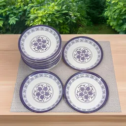 inpro Melamine Round Snack Quarter Plates Set of 12 - Perfect Addition to Your Kitchen Quarter Plate image 1