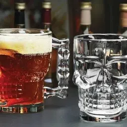 good to great (Pack of 6) Large human Skull shaped Beer Mug (520 ml) Pack of 6_New Glass Water/Juice Glass-picture-10