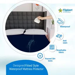 flipkart smartbuy Fitted King Size Breathable, Stretchable, Waterproof Mattress Cover image 3