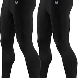 ninq Self Design Men Black Tights-picture-20