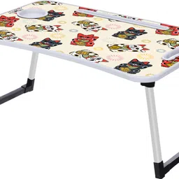 hf harsh fashion Study Table for Students Foldable, Portable & Lightweight Mini Table For Reading Wood Portable Laptop Table image 3