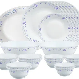 larah by borosil Pack of 27 Opalware Flora Dinner Set-picture-22