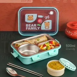 boxito Bear Family Kawaii Lunch Box 3 Containers Lunch Box image 2
