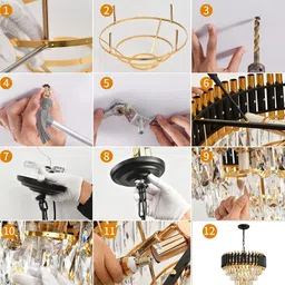 600mm BG Jhummar #diwali specila(aj-13-09) Chandelier Ceiling Lamp image 4