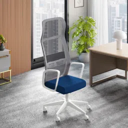 godrej interio Vurv Mesh Ergonomic Chair in Royal Blue Finish-picture-27
