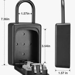 krivon Metal Key Lock Box For House & Outside Realtors Garage Spare Keys, 4 digit Combination Lock image 4