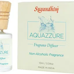 sugandhim Fragrance Diffuser Aquazzure, 1 x 10ml, For Living Room, Washroom, Bedroom, Office, Natural Fragrant Oil, Sea Shore, Floral Nuances, Misty, Watery Freshness, Car, Home Fragrances, Maintenance Free, Long Lasting, Non Toxic & Non Chemical, Eco Friendly, Multi Use, Easy To Use, Lasts 40 Days, Made In India Diffuser-picture-15