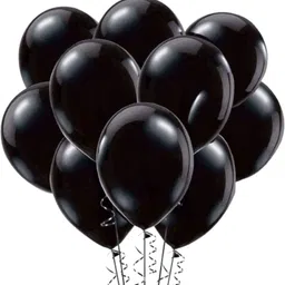 bzore Solid Best 50 Pcs Metallic Black Ballons for Birthday, Anniversary & Party Decoration Balloon-picture-13