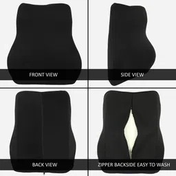 oshotto Black Fabric Car Pillow Cushion for Tata image 3